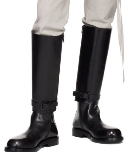 Ann Demeulemeester Ted leather 2 in 1 high/low boot black Size US 9.5 / EU 42-43 - 2 Thumbnail