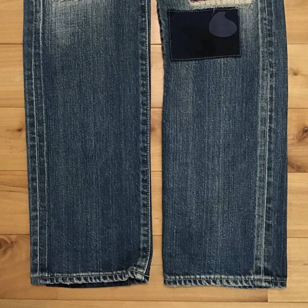 Bape BAPE TYPE-05 MIX CAMO PATCHWORK DAMAGED DENIM PANTS ★size M Size US 32 / EU 48 - 6 Thumbnail