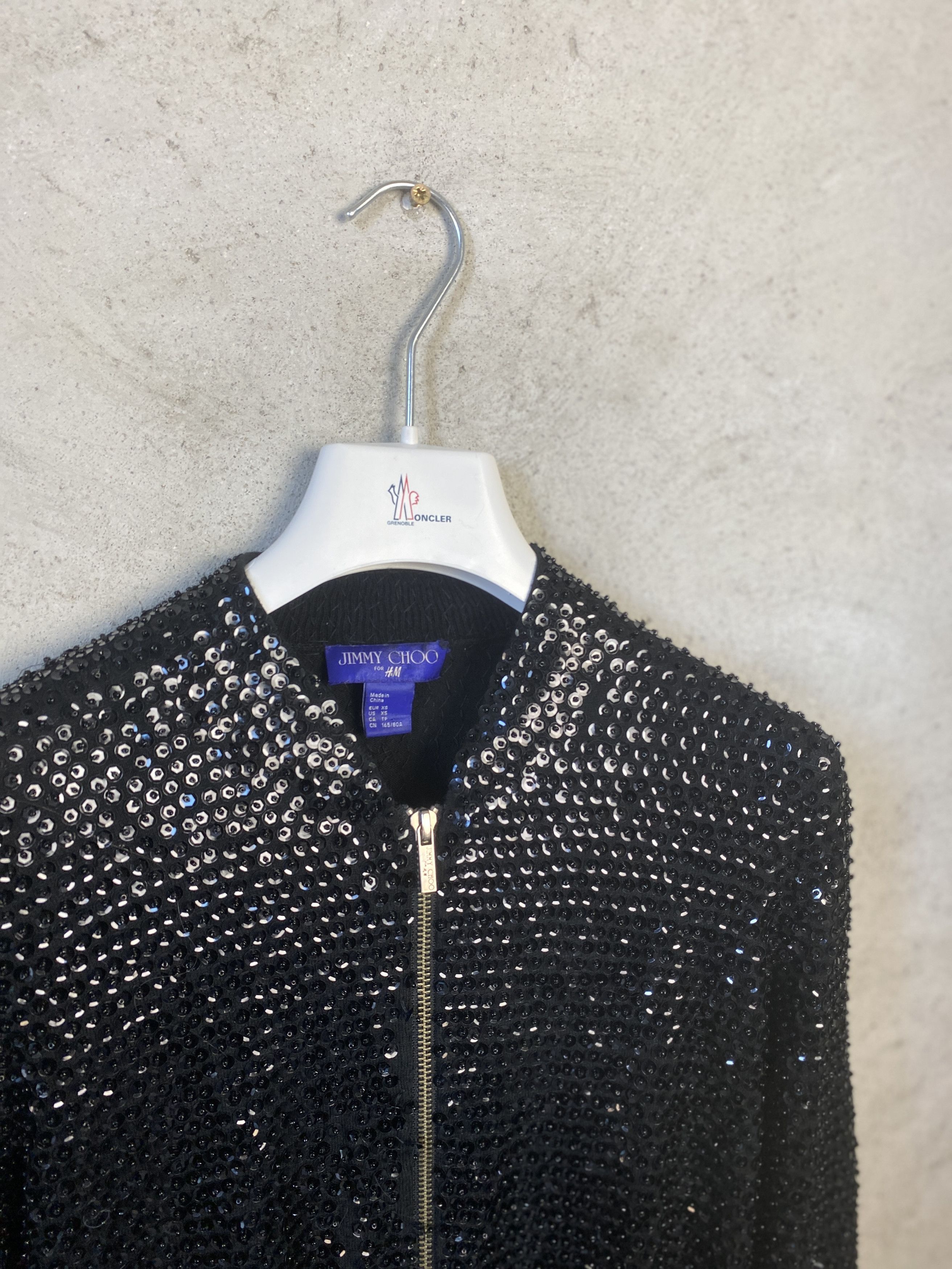 Jimmy Choo H&M x Jimmy Choo spangles zip-up jacket sweatshirt Size XS / US 0-2 / IT 36-38 - 2 Thumbnail