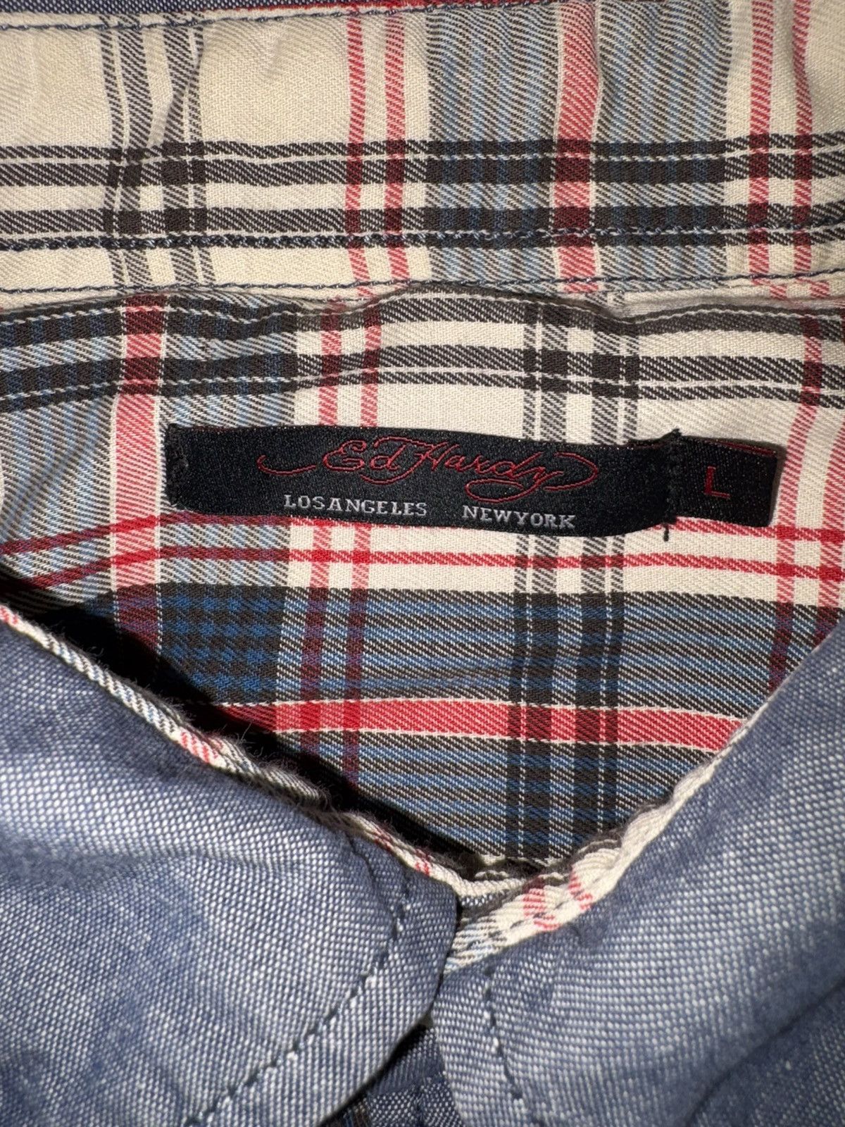 Ed Hardy Y2K style Ed Hardy Spellout button down embroidery shirt Size US L / EU 52-54 / 3 - 6 Thumbnail