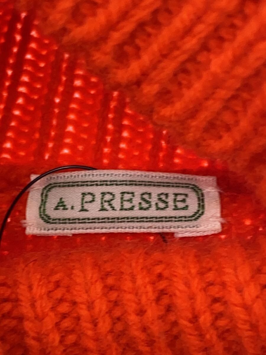 A.PRESSE Orange Wool Turtleneck Sweater Knit (thick) Size US M / EU 48-50 / 2 - 3 Thumbnail