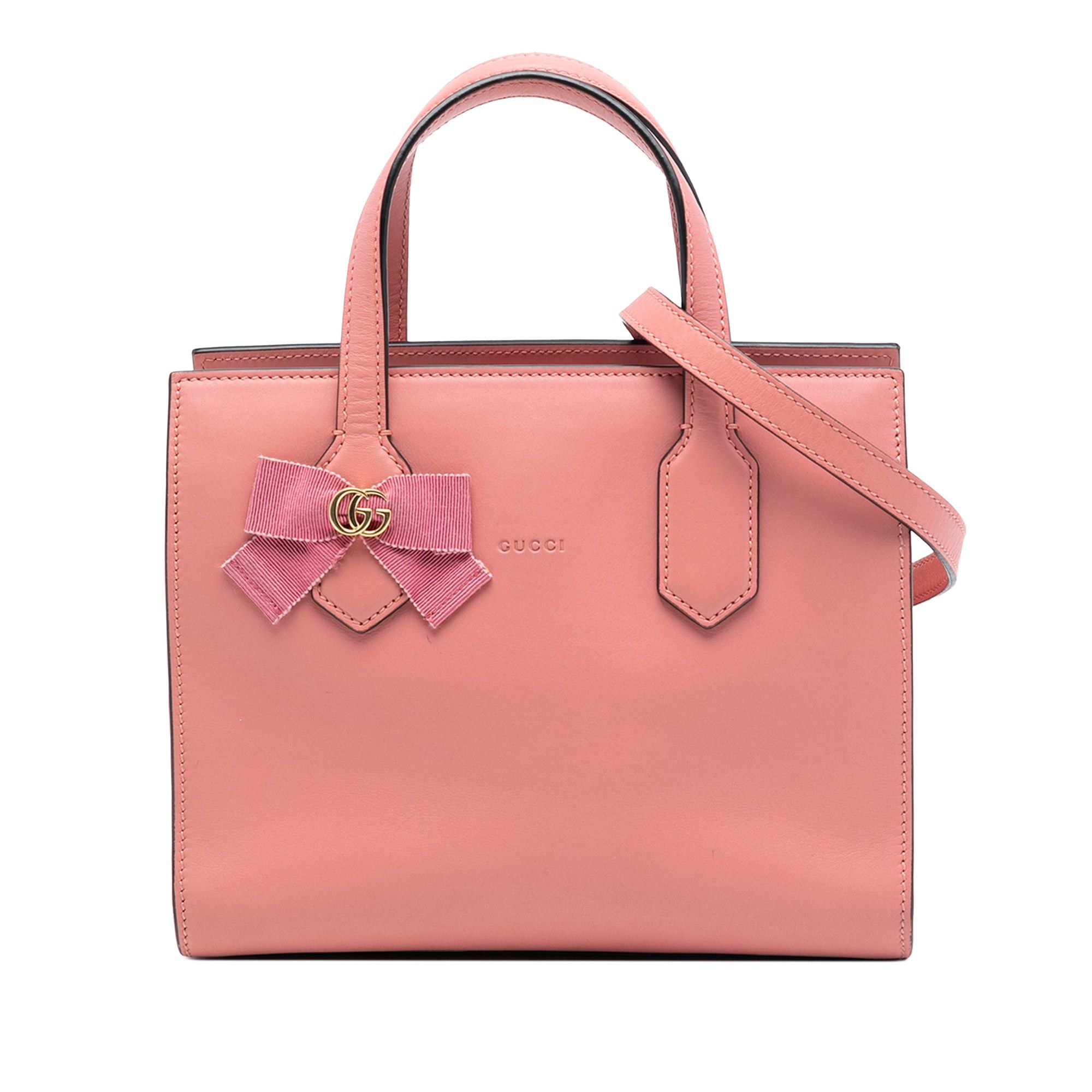 Leather GG Ribbon Satchel