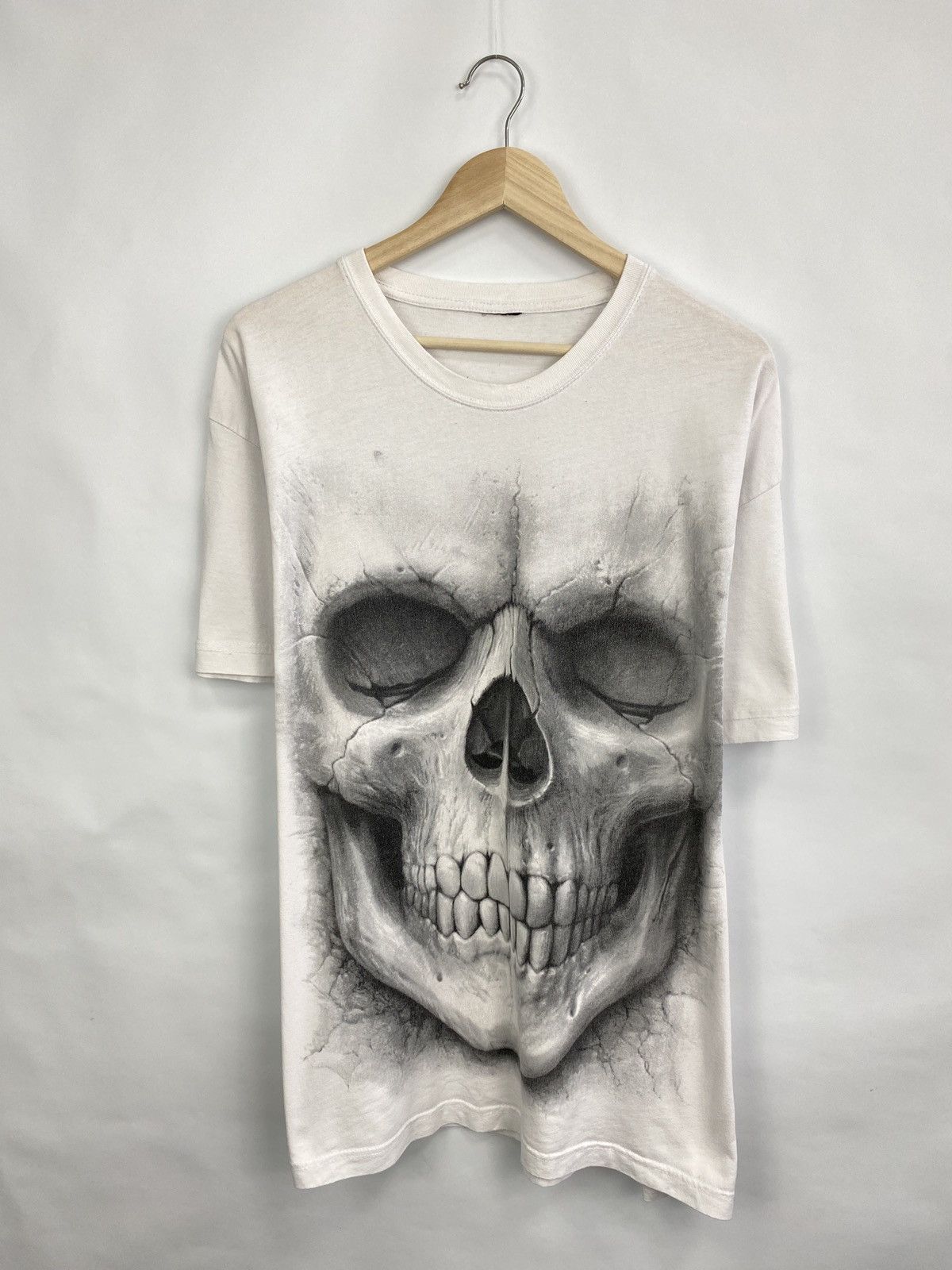 Band Tees × Vintage Spiral Scull T-Shirt Logo Metal Rock Style Logo Skeleton Tee Size US XL / EU 56 / 4 - 3 Thumbnail