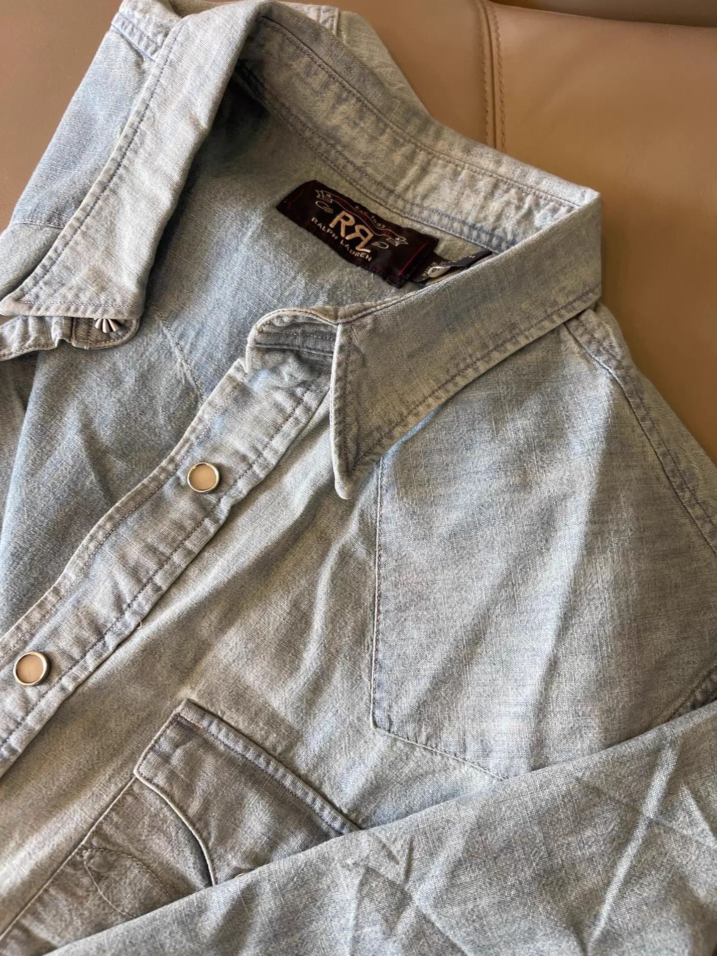 RRL Ralph Lauren RRL 2026 Denim Shirt M Like New Size US M / EU 48-50 / 2 - 3 Thumbnail
