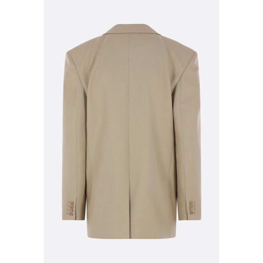 Saint Laurent Paris SAINT LAURENT Beige Wool/Silk Single-Breasted Jacket New & A Size M / US 6-8 / IT 42-44 - 2 Thumbnail