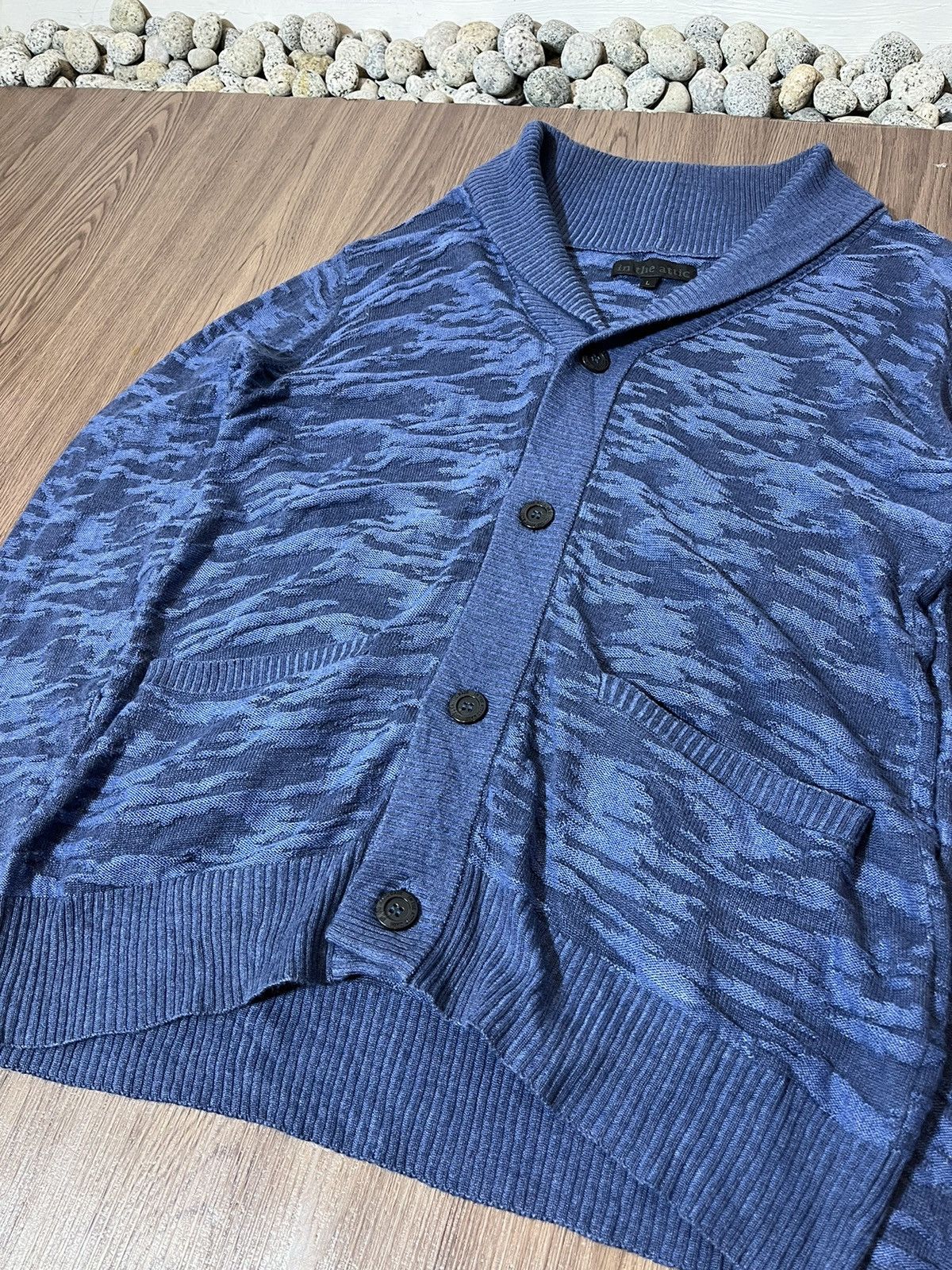 In The Attic In The Attic Blue Camouflage Cardigan Size US L / EU 52-54 / 3 - 4 Thumbnail