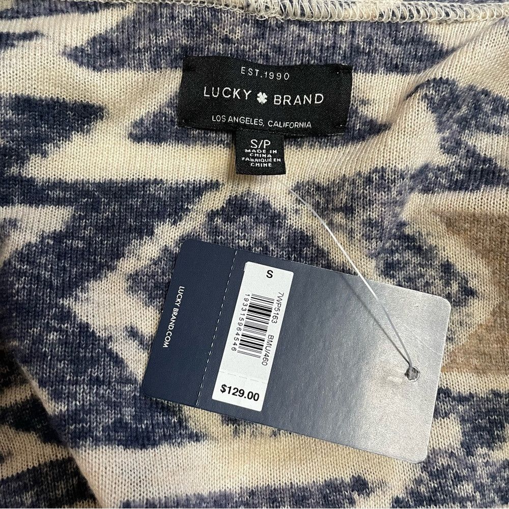 Lucky Brand NWT New $129 Lucky Brand Aztec Print Fringed Brushed Knit C Size S / US 4 / IT 40 - 7 Thumbnail