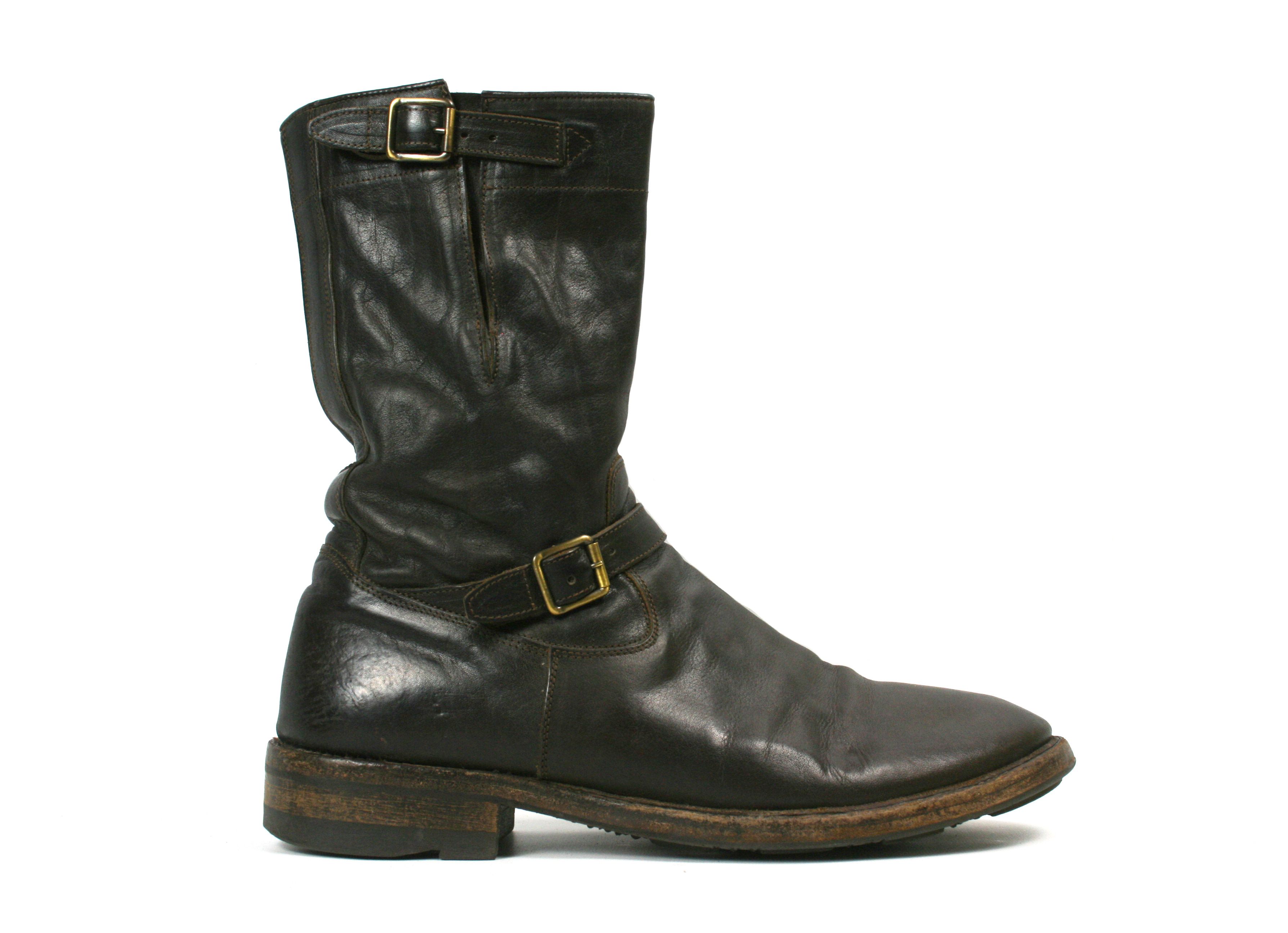 Shoto Avant Garde Engineered Biker Leather Mid Boots Size US 12 / EU 45 - 3 Thumbnail