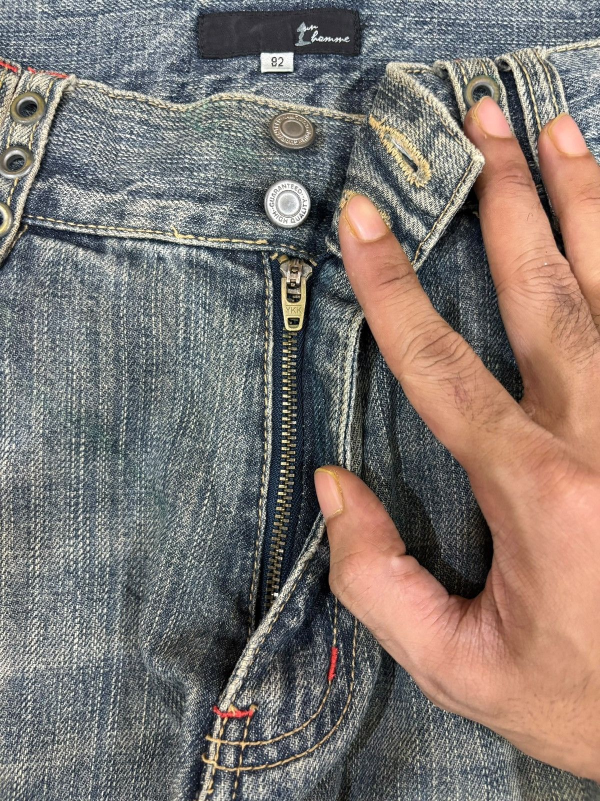 Japanese Brand Vintage Japanese Brand Mud Wash Distressed Loose Baggy Jeans Size US 32 / EU 48 - 3 Thumbnail
