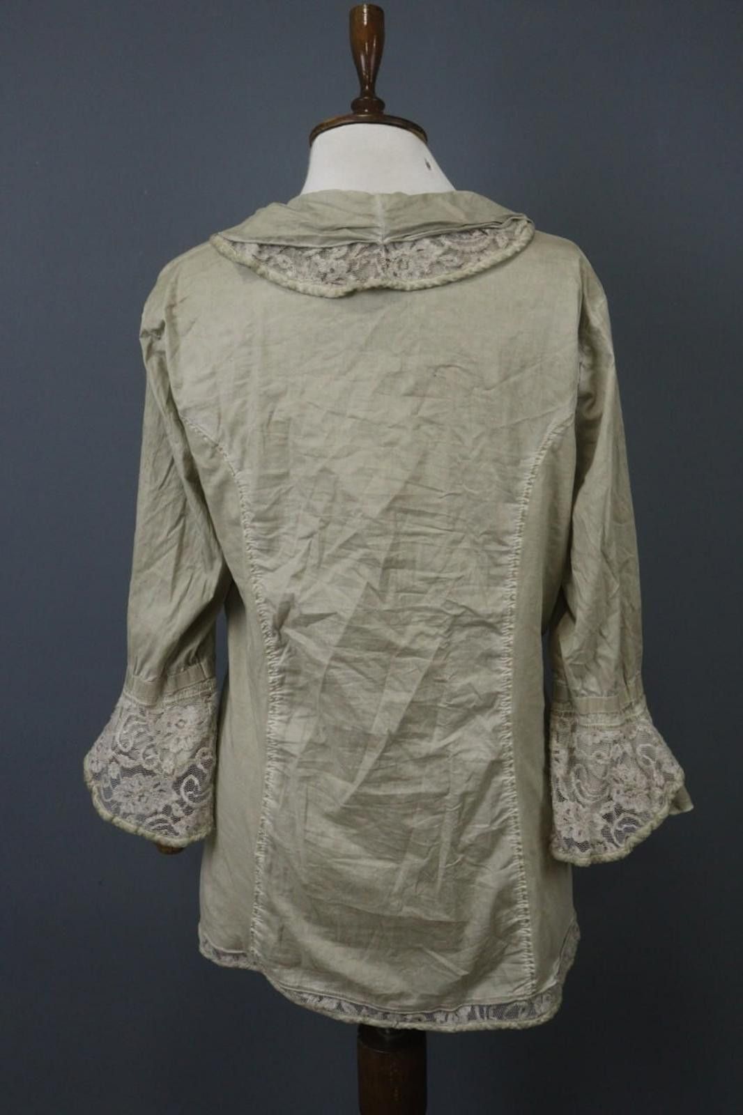 Bottega Veneta Bottega Tan Cotton Ruffle Trim Front Mini Dress Size 2XL Size XXL / US 16-18 / IT 52-54 - 10 Thumbnail