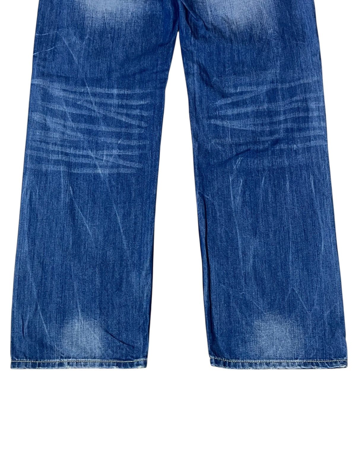 Japanese Brand Japanese y2k BIG TRAIN OSAKA JEANS skull patches dirty jeans Size US 33 - 9 Thumbnail