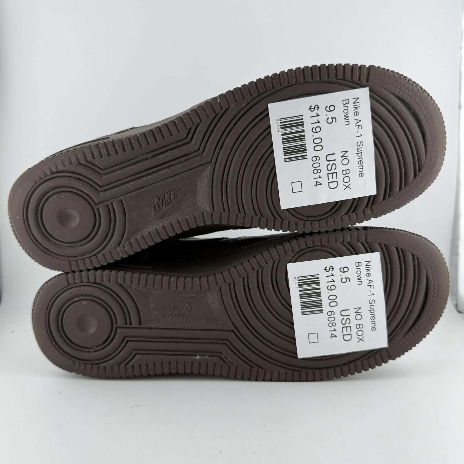 Nike og box Nike AF-1 Supreme Brown 9.5 Used No Box CU9225-200 Size US 9.5 / EU 42-43 - 6 Thumbnail
