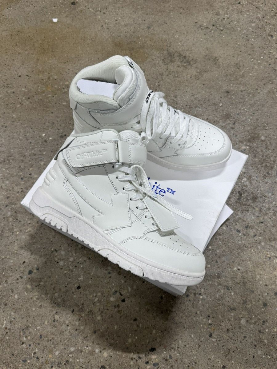 Off-White Out of Office Mid Top Leather Sneaker NEW 800$