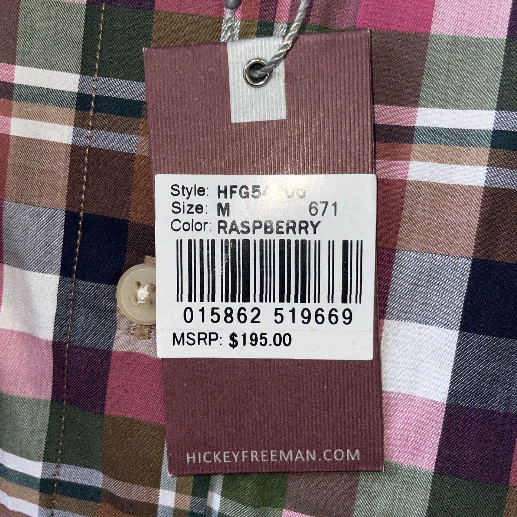 Vintage Hickey Freeman Plaid Button-Up Shirt Mens M Red Long Sleeve Size US M / EU 48-50 / 2 - 5 Thumbnail