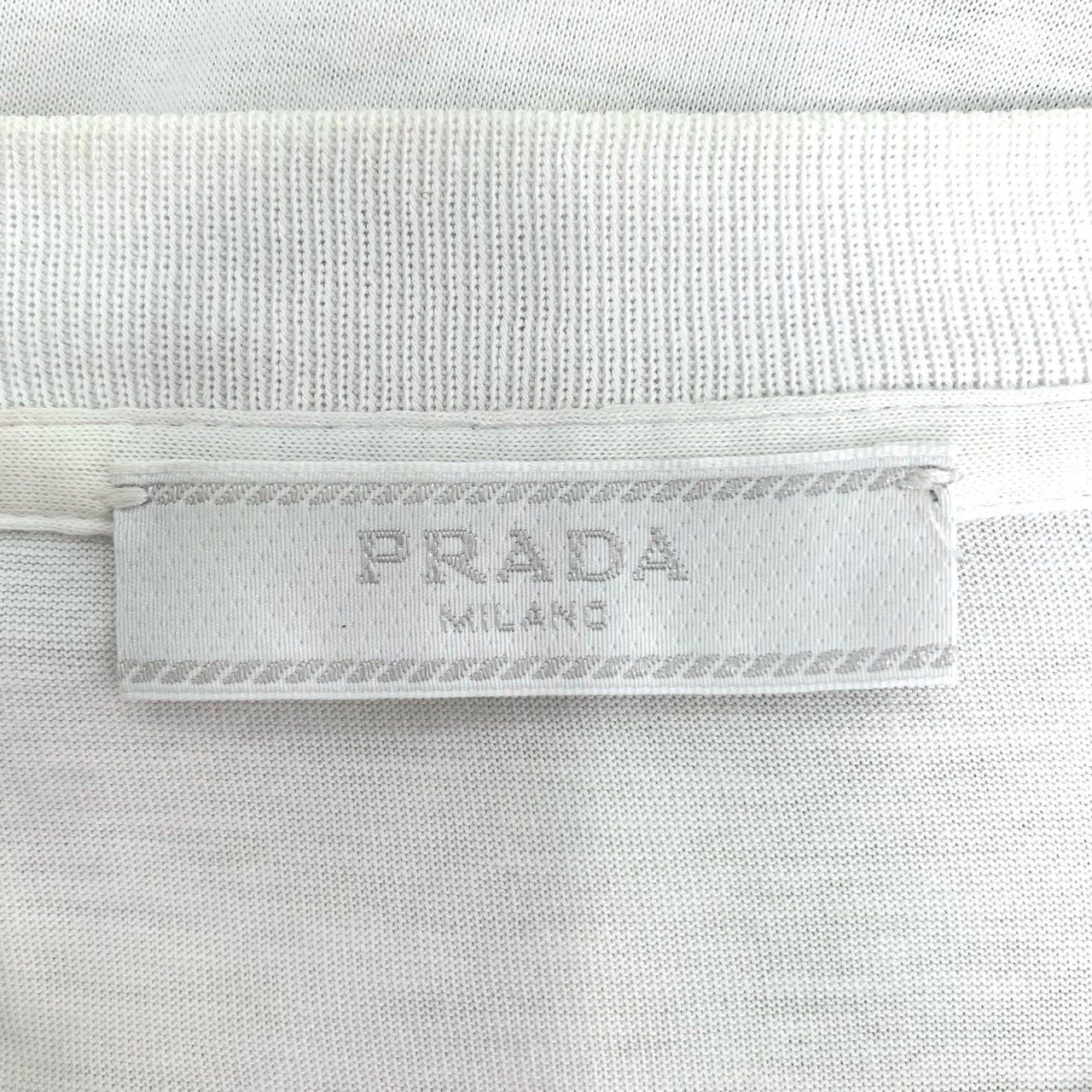 Prada Prada Portrait Print Round-Neck White Cotton Short-Sleeve T- Size US M / EU 48-50 / 2 - 2 Thumbnail
