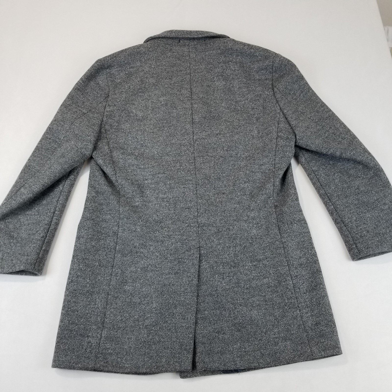 Other Enzo Tovare Coat 44 Gray Wool Blend Quilted Lined Overcoat Size US L / EU 52-54 / 3 - 4 Thumbnail