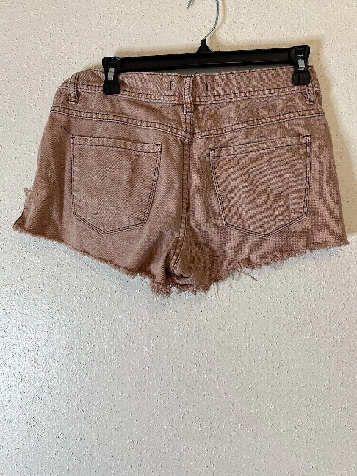 Free People Free People High Rise Melin Light Orange Cut Off shorts Size 27" / US 4 / IT 40 - 2 Thumbnail