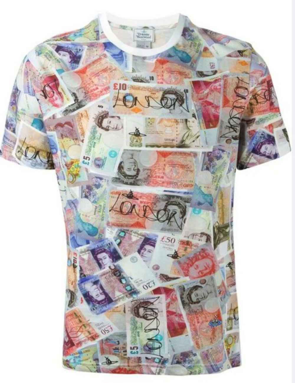 Vivienne Westwood Vivienne Westwood English Pounds Banknote Money T-Shirt Size US XL / EU 56 / 4 - 14 Thumbnail