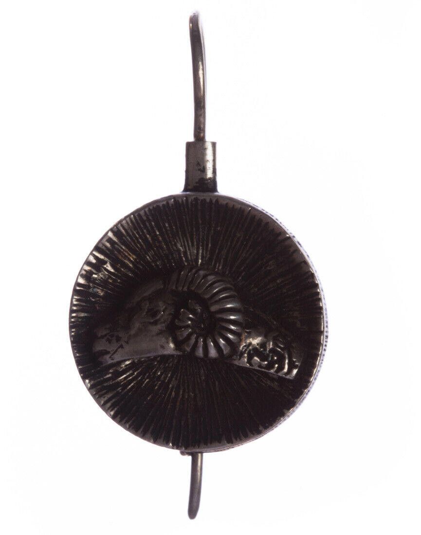 Handmade Sterling Silver Ram Head Coin Earrings Size ONE SIZE - 2 Thumbnail