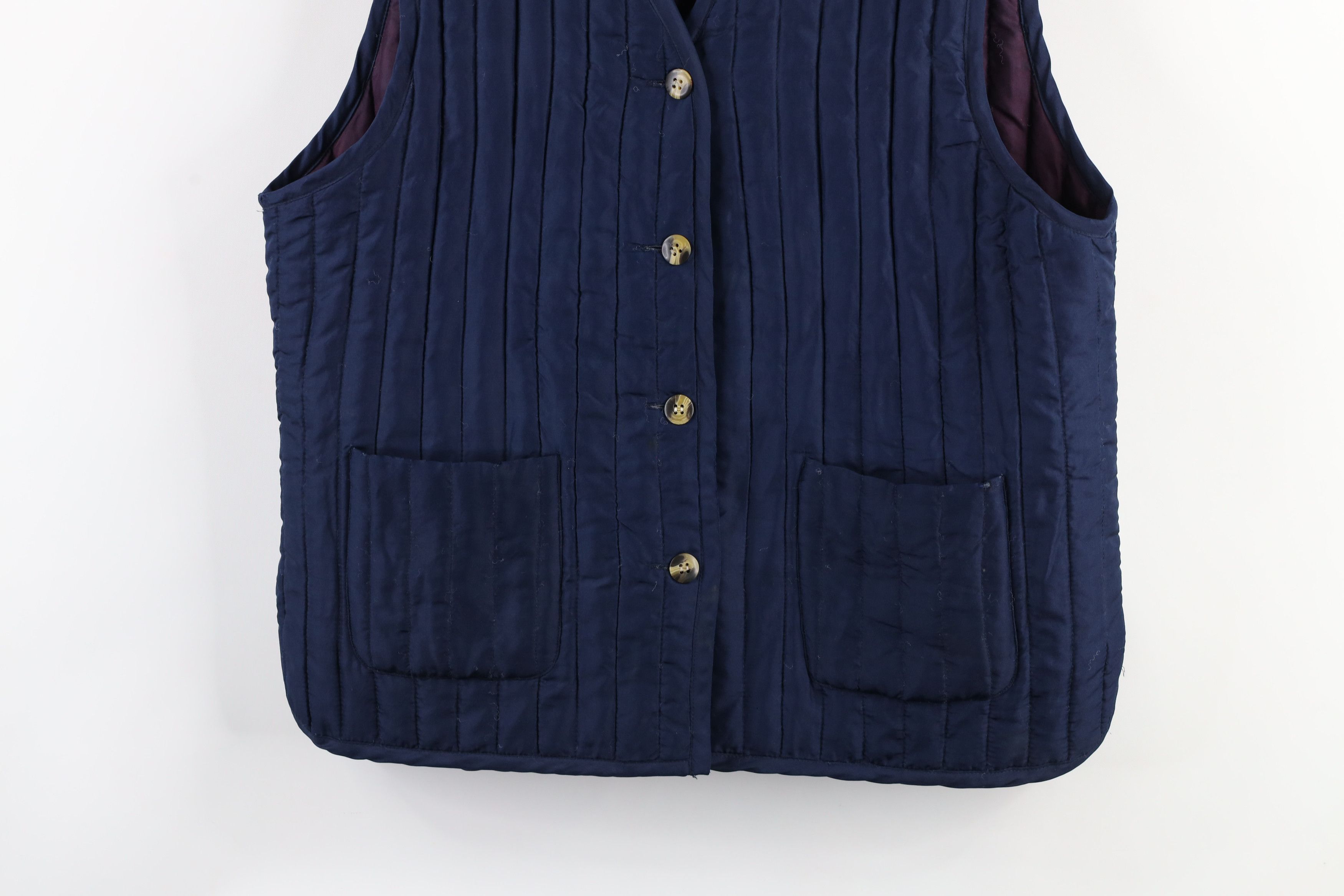 Vintage Vintage 90s Streetwear Silk Quilted Puffer Vest Jacket Size L / US 10 / IT 46 - 3 Thumbnail