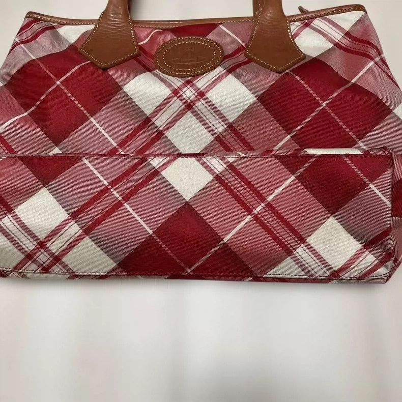 Vivienne Westwood Vivienne Westwood size os Red checkered Saturn leather tote Size ONE SIZE - 3 Thumbnail