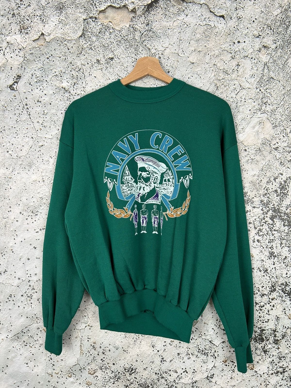 Other Vintage Navy Crew Military Green Crewneck 90s USA Size US S / EU 44-46 / 1 - 1 Thumbnail