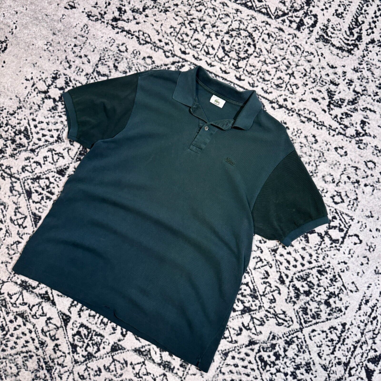 Lacoste × Vintage Vintage Lacoste Unisex Bottle Green Cotton Polo Shirt Size M Size US M / EU 48-50 / 2 - 2 Thumbnail