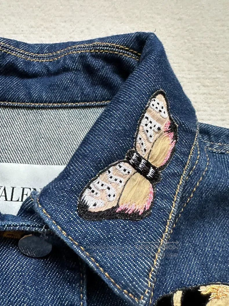 Other Valentino Butterfly embroidered denim jacket Size S / US 4 / IT 40 - 4 Thumbnail