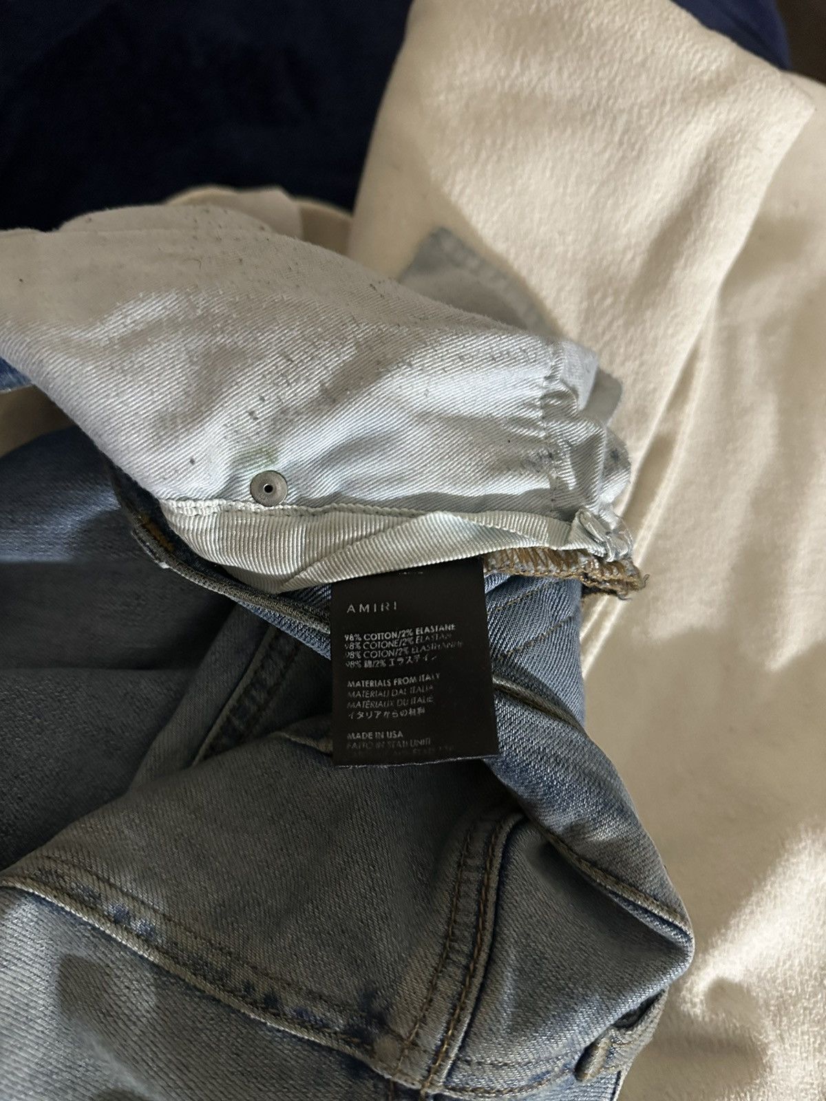 Amiri Amiri Blue Thrasher Jeans Size US 32 / EU 48 - 3 Thumbnail