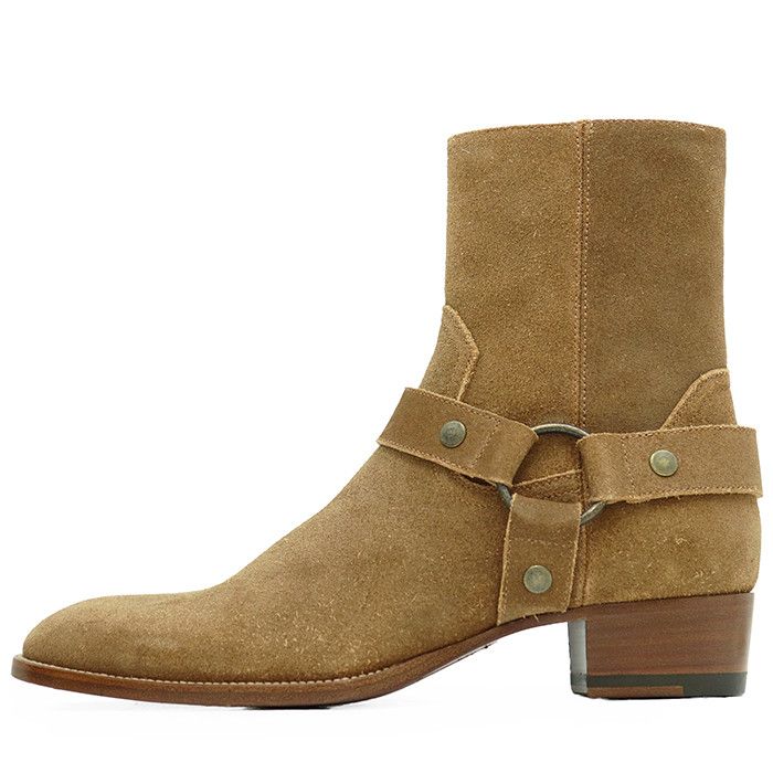 Yves Saint Laurent Yves Saint Laurent Saint Laurent Paris Wyatt Harness Leather Boots Leather Shoes WA420090 DUTY FREE for USA Size ONE SIZE - 1 Thumbnail