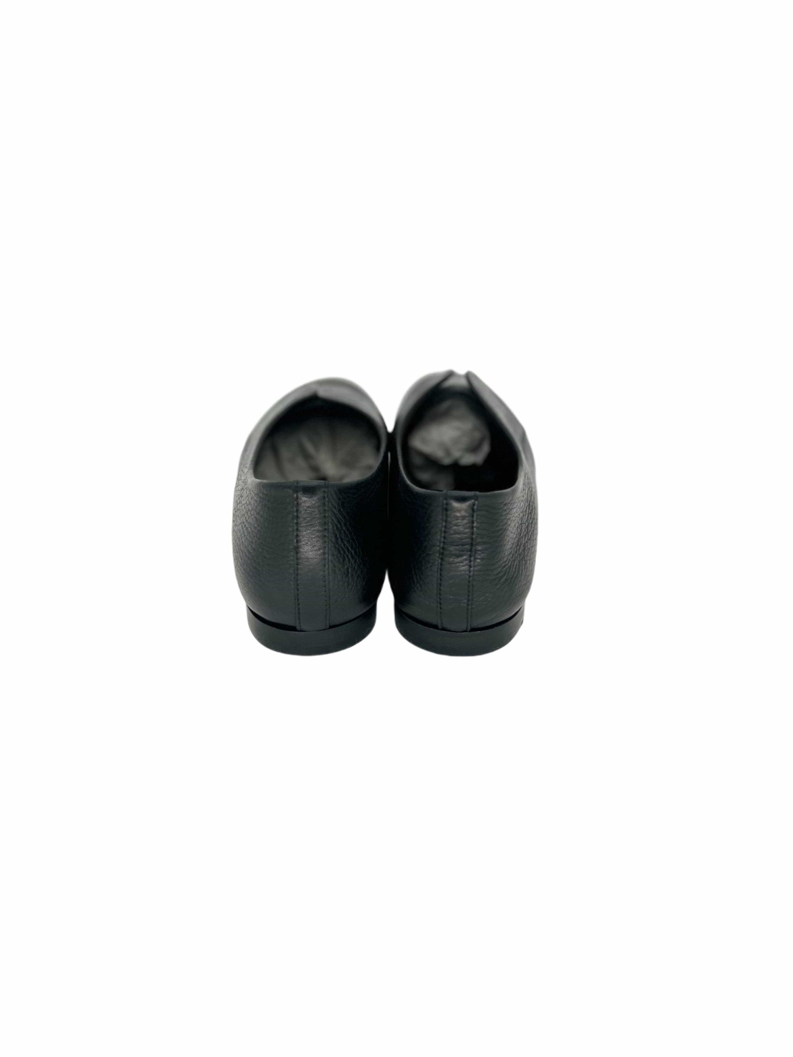 Lanvin Lanvin Black Grain Leather Slip On Derby Style Shoe Size US 6 / EU 39 - 6 Thumbnail