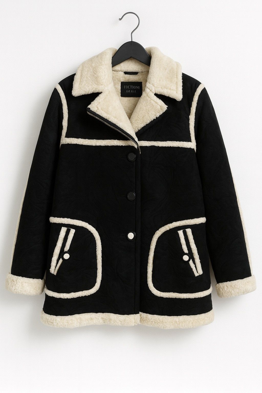 Yoshiyuki Konishi Vintage Ficce Yoshiyuki Konishi Faux Shearling Panel Coat Size M / US 6-8 / IT 42-44 - 1 Thumbnail