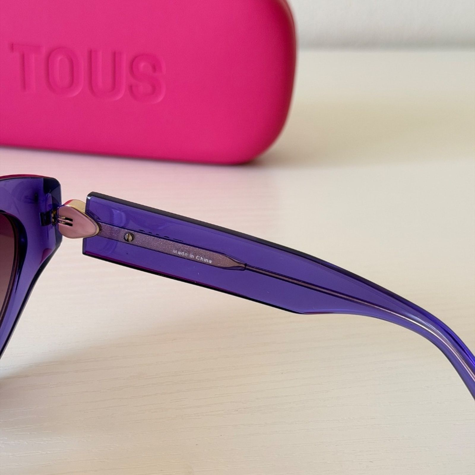 TOUS New, Tous Purple Sunglasses, STOB84S 08LA, Authentic Size ONE SIZE - 5 Thumbnail