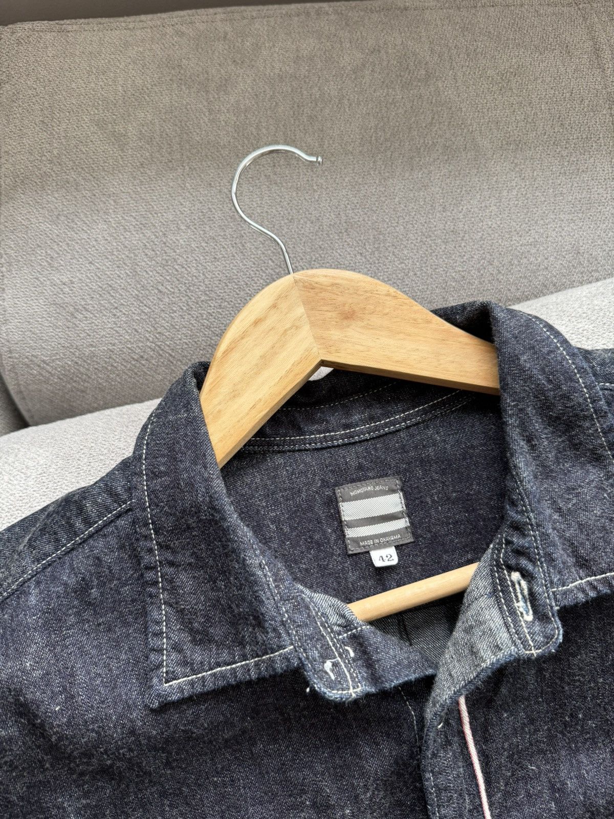 Momotaro Jeans Momotaro Jeans Okayama Selvedge Japanese 🇯🇵 Denim Overshirt Size US L / EU 52-54 / 3 - 2 Thumbnail