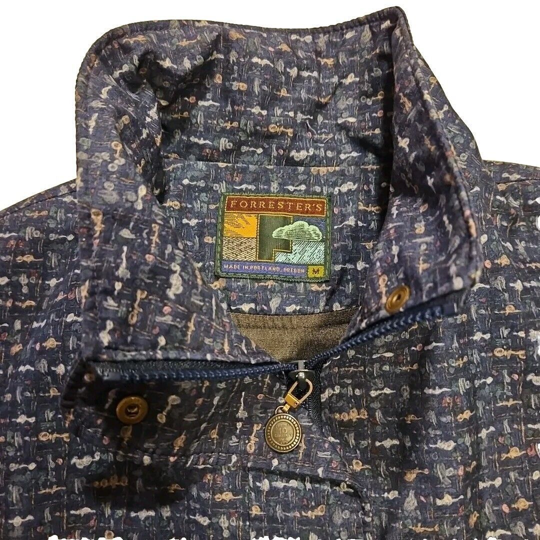 Vintage Forresters Drytech Rain Jacket Womens M Gore-Tex Blue Print Size M / US 6-8 / IT 42-44 - 5 Thumbnail
