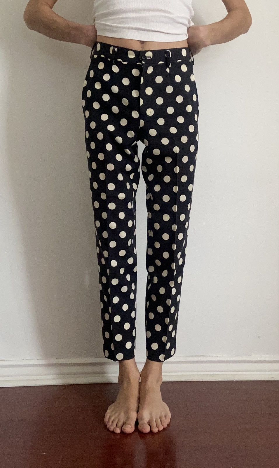 Tricot Comme des Garcons Tricot CdG Polka Dot Wool Trouser Size 28" / US 6 / IT 42 - 1 Thumbnail