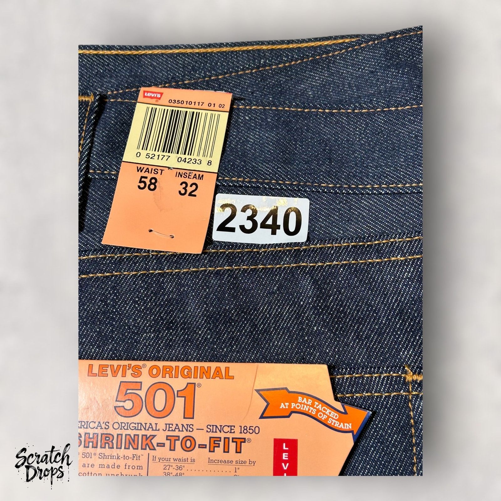 Levi's Vintage Levi’s 501xx Shrink-to-Fit Jeans USA W58 L34 501 NWT Size US 42 / EU 58 - 6 Thumbnail