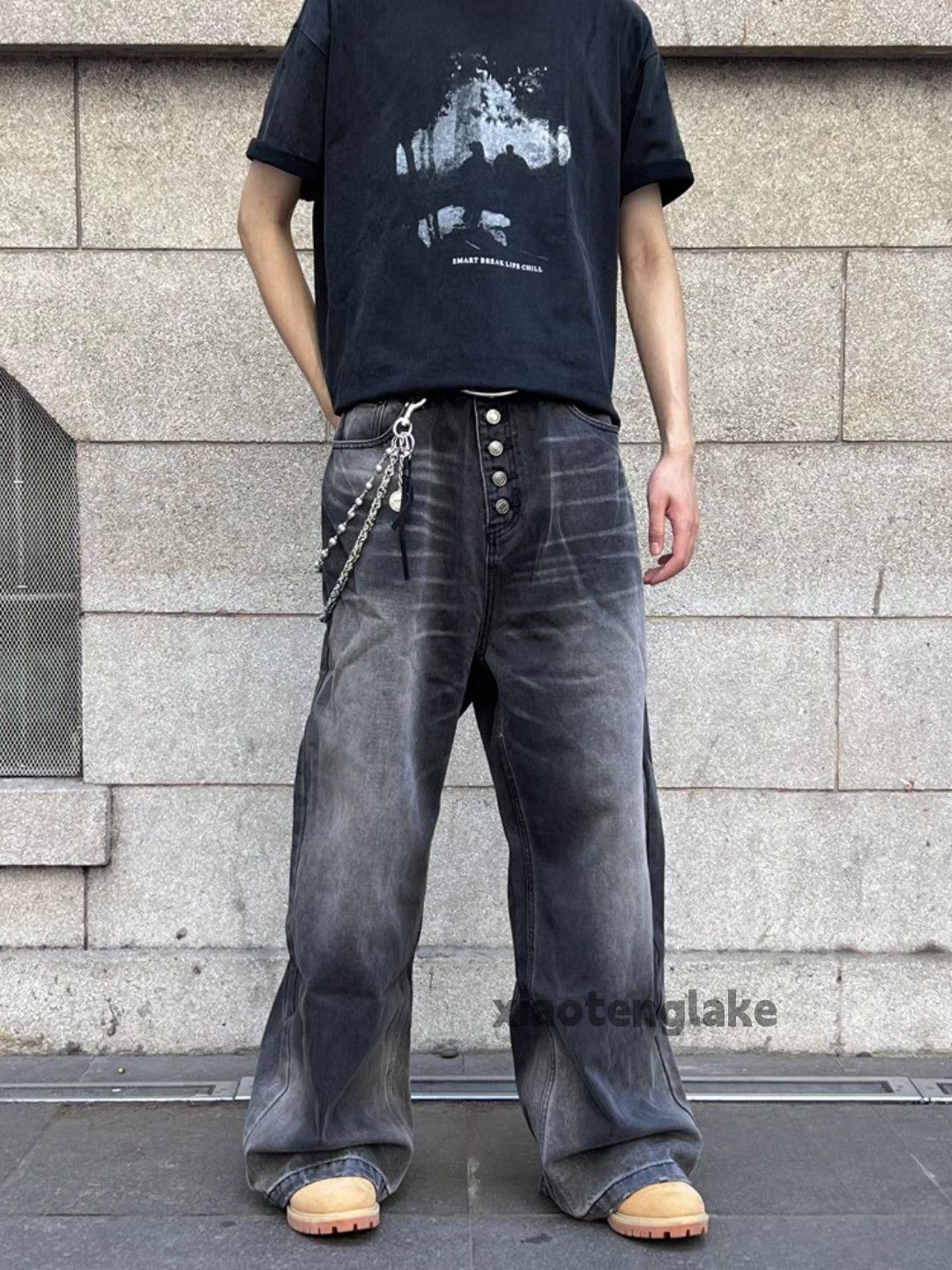 Jean ltx vintage washed faded punk grunge hiphop jeans Size US 34 / EU 50 - 1 Thumbnail