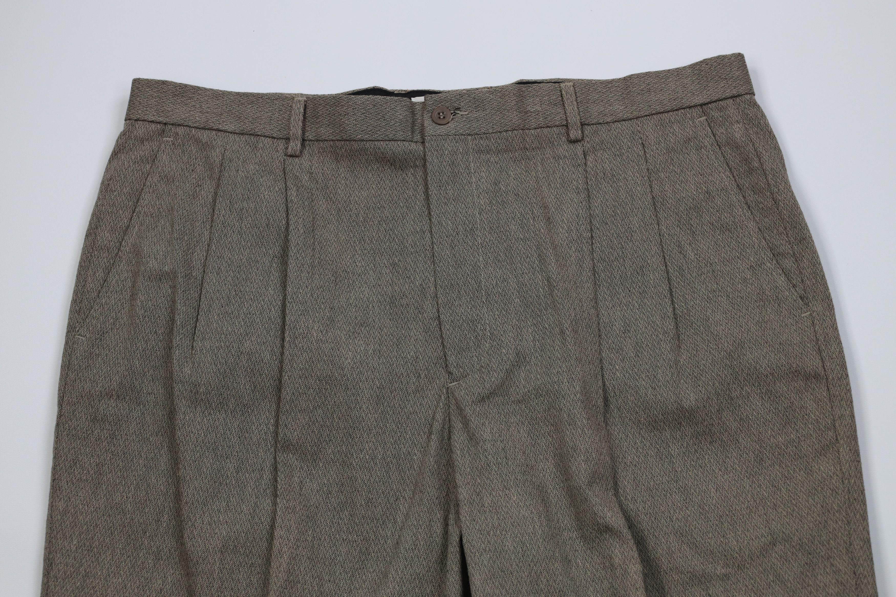 Vintage Vintage 90s Streetwear Knit Wide Leg Chino Pants Beige Size US 40 / EU 56 - 2 Thumbnail