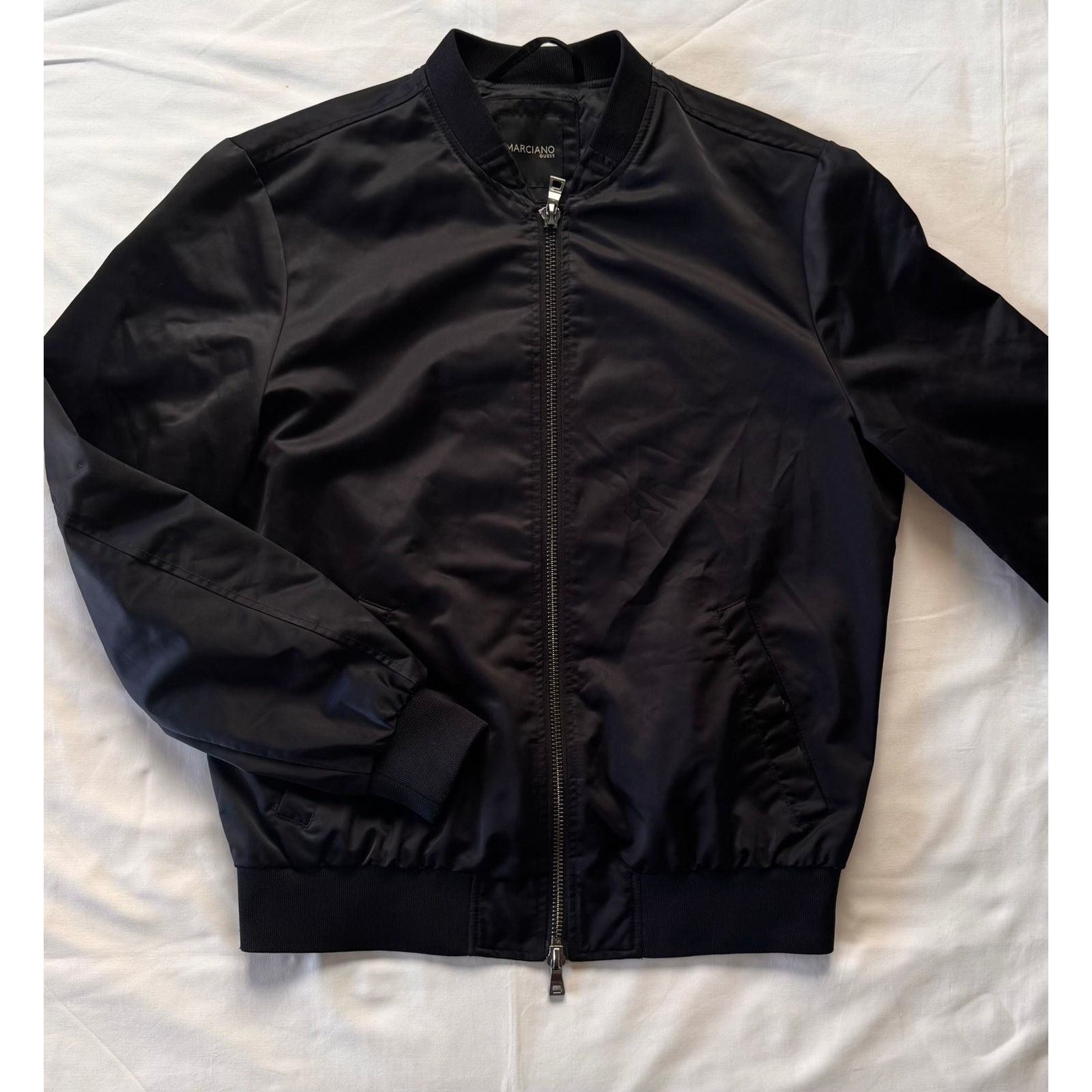 Georges Marciano Marciano by Guess Black Bomber Jacket | Size Medium Size US M / EU 48-50 / 2 - 1 Thumbnail