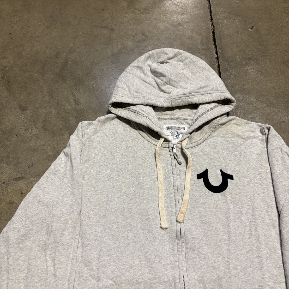 True Religion Vintage True Religion Zip Up Hoodie Sweatshirt Buddha Logo Size US XXL / EU 58 / 5 - 6 Thumbnail