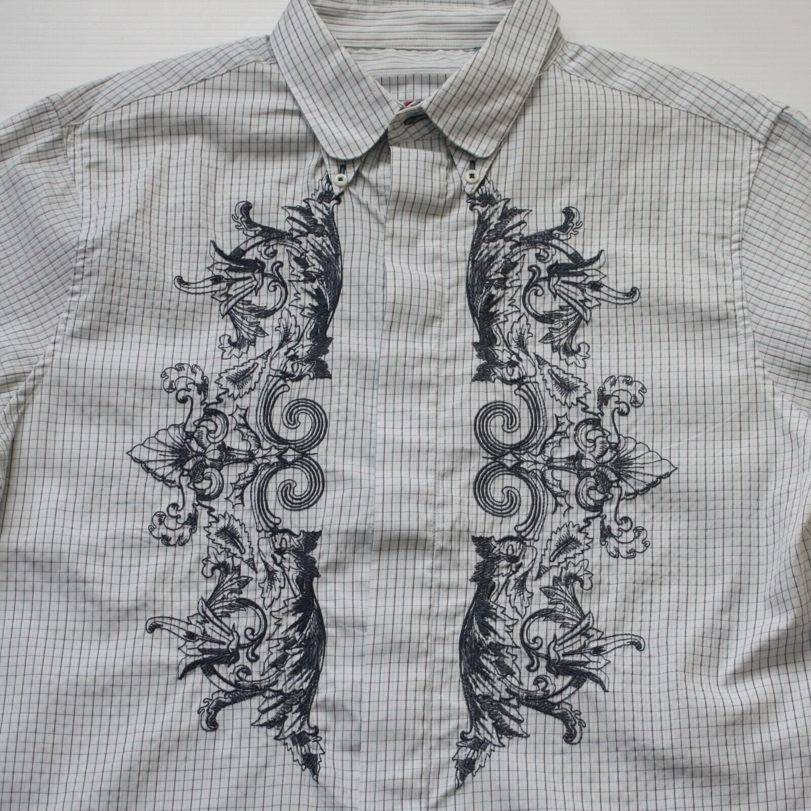 English Laundry Promenade Christopher Wicks Short Sleeve Hand Sewn Shirt Size US L / EU 52-54 / 3 - 4 Thumbnail