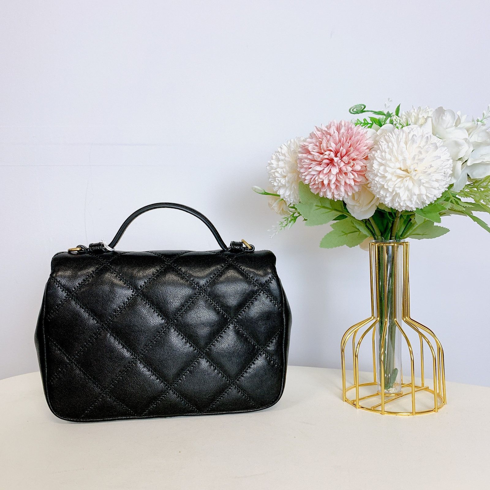 Tory Burch Tory Burch 153399 Willa Mini Top Handle Bag Black Size ONE SIZE - 3 Thumbnail