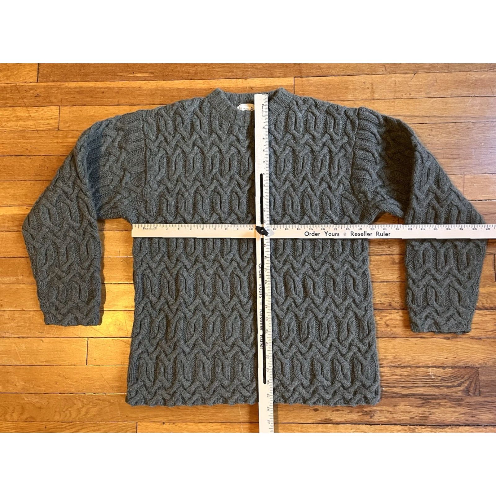 J.Crew VINTAGE J.CREW Wool Cable Knit Aran Fisherman Sweater Men’s XS Gray Pullover Knit Shirt? Size US XS / EU 42 / 0 - 7 Thumbnail