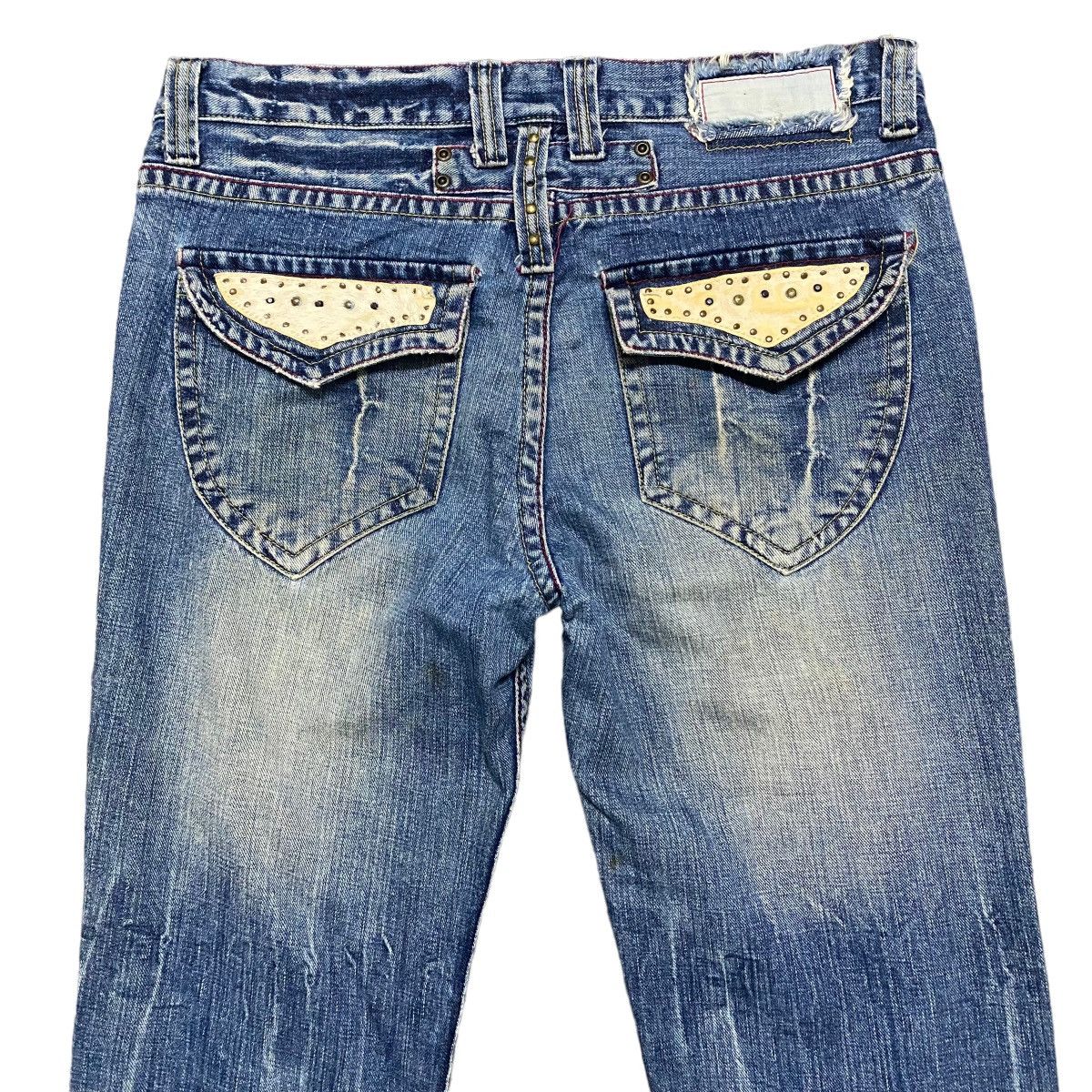 Japanese Brand Ozz-First Pinball Mudwash Denim Flare Jeans Size US 33 - 11 Thumbnail