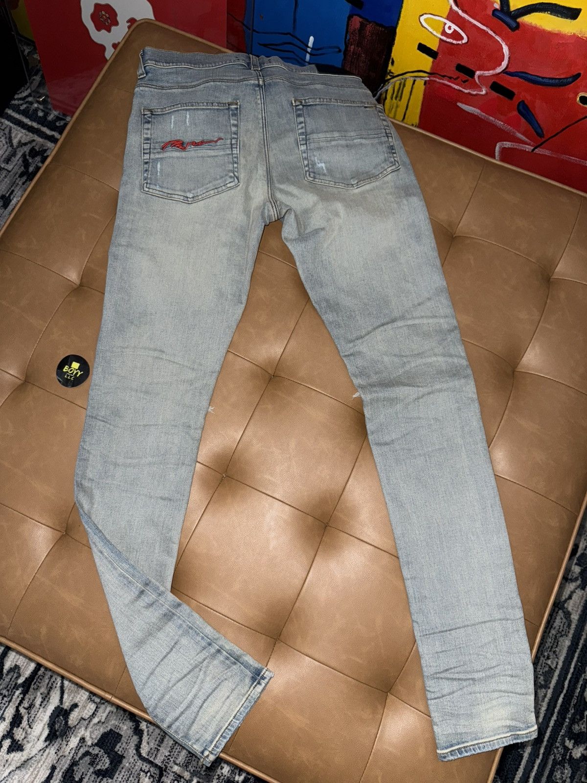 Amiri Amiri checkered patch mx1 jeans Size US 32 / EU 48 - 2 Thumbnail