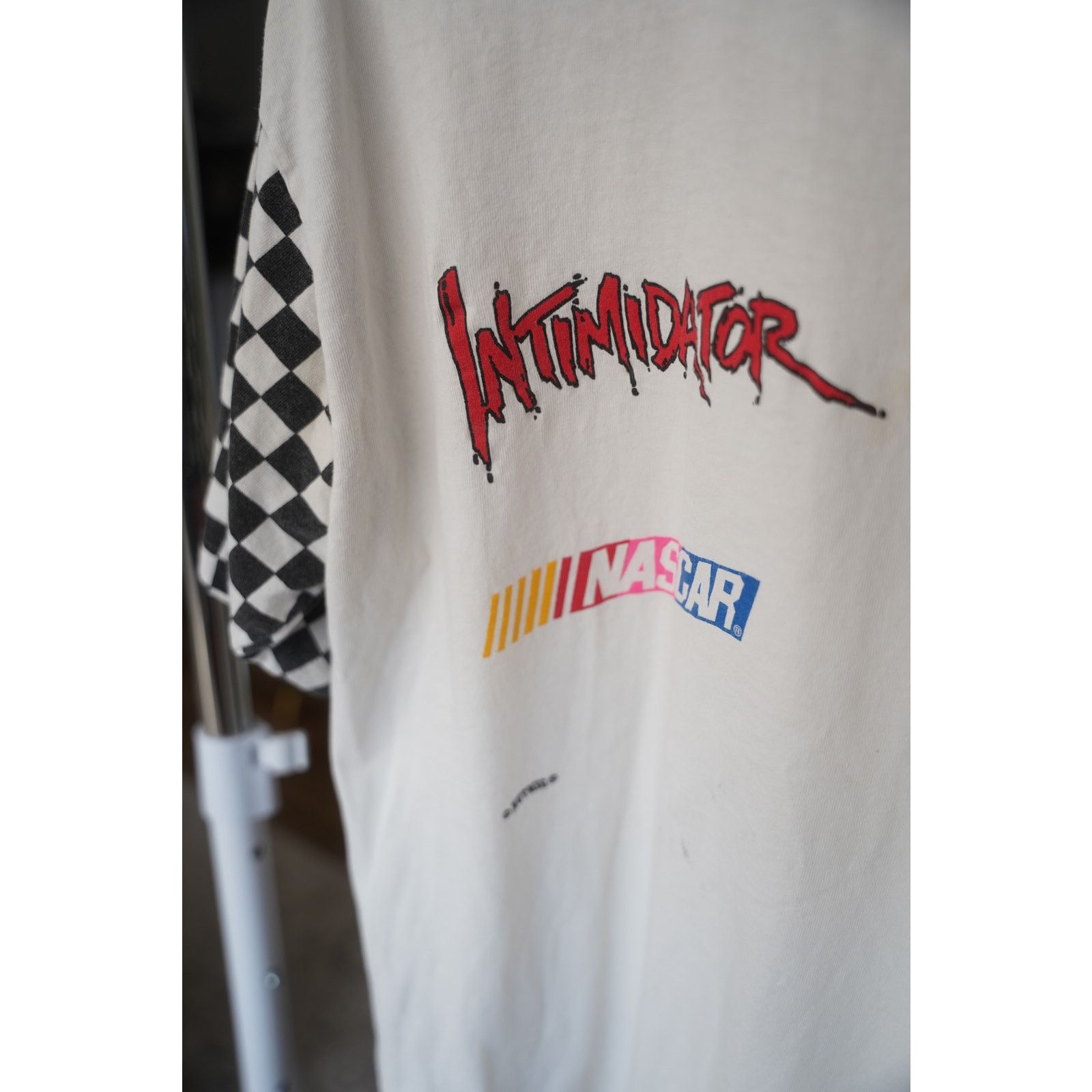 Chase Authentics NASCAR T-Shirt 90s Intimidator Racing Tee Checkered Sleeves Size US L / EU 52-54 / 3 - 2 Thumbnail
