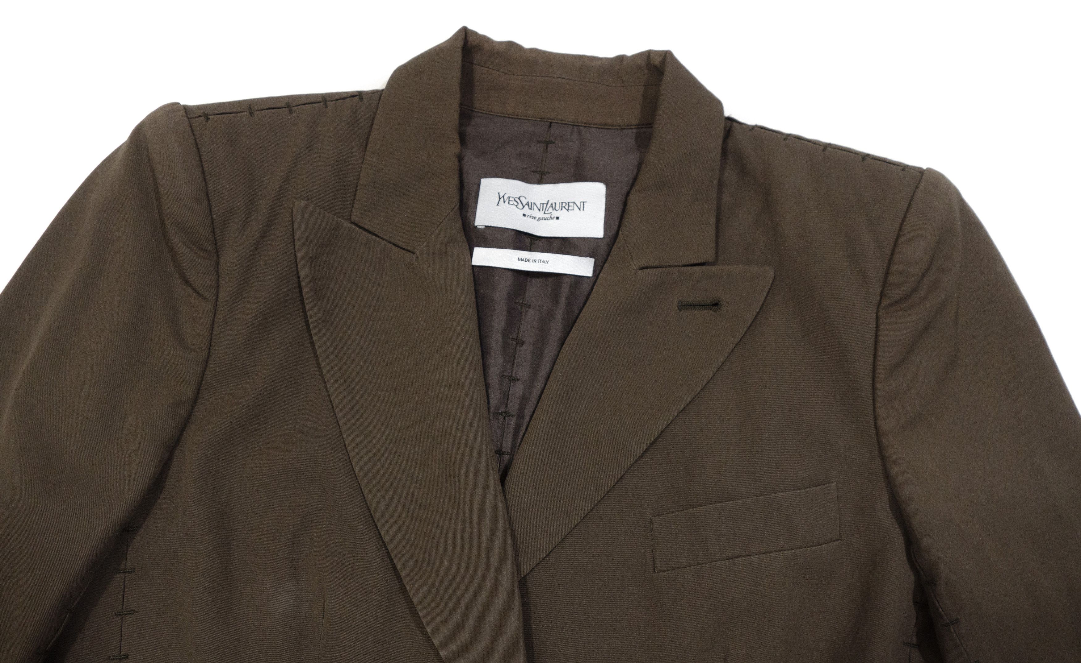Yves Saint Laurent Rive Gauche Deconstructed Exposed Stitch Blazer by Tom Ford Size M / US 6-8 / IT 42-44 - 3 Thumbnail