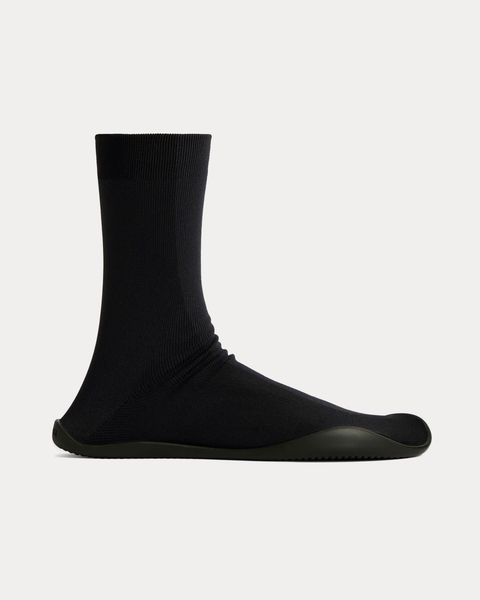 Sock Technical Knit Black High Top Sneakers