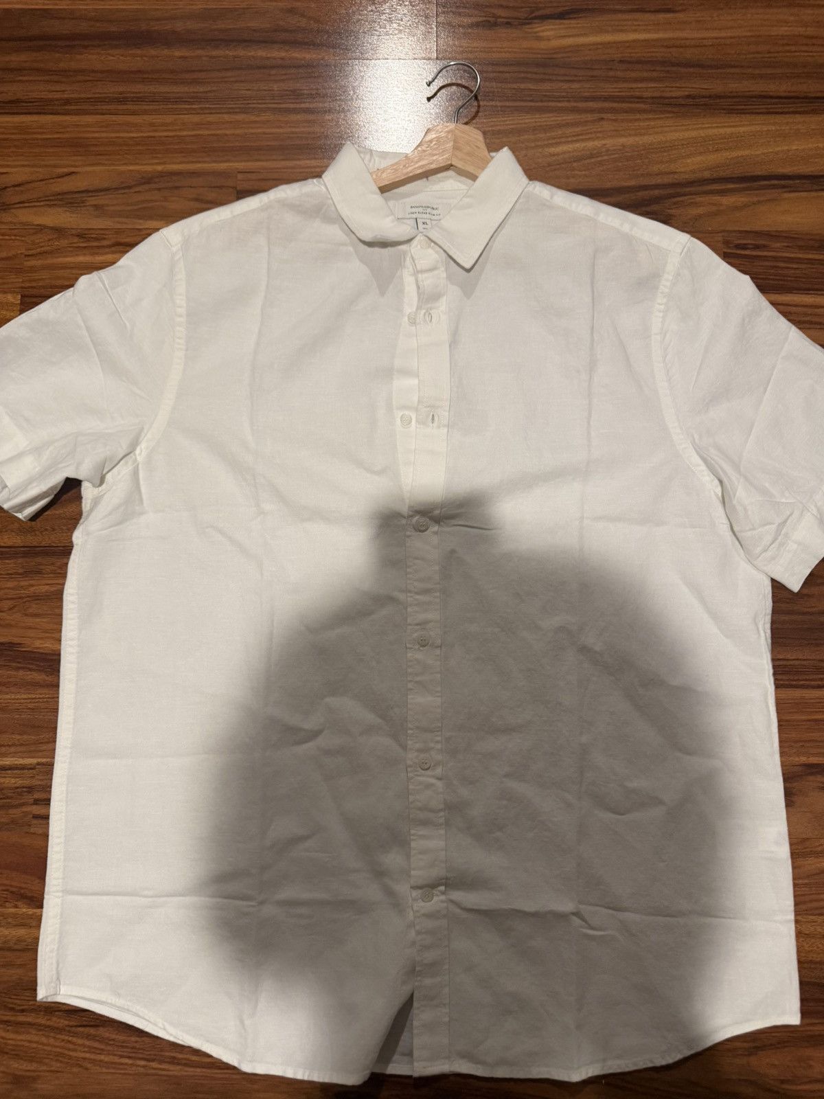 Banana Republic White Linen Short Sleeve Shirt Size US XL / EU 56 / 4 - 1 Thumbnail